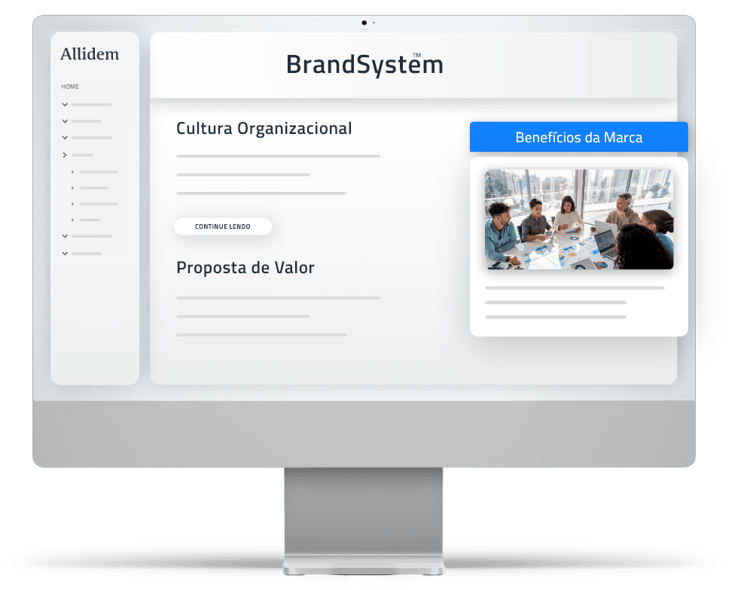 Plataforma Brandsystem Allídem em um computador moderno