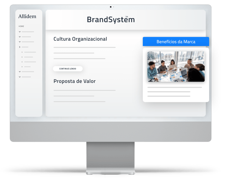Plataforma Brandsystem Allídem em um computador moderno Plataforma Brandsystem Allídem em um computador moderno