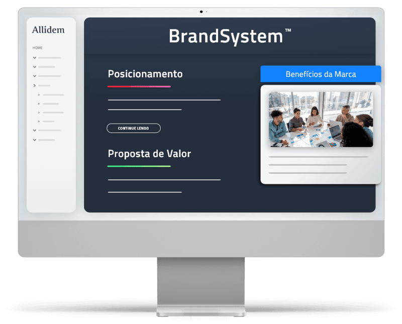 BrandSystem a plataforma de marca em um computador moderno