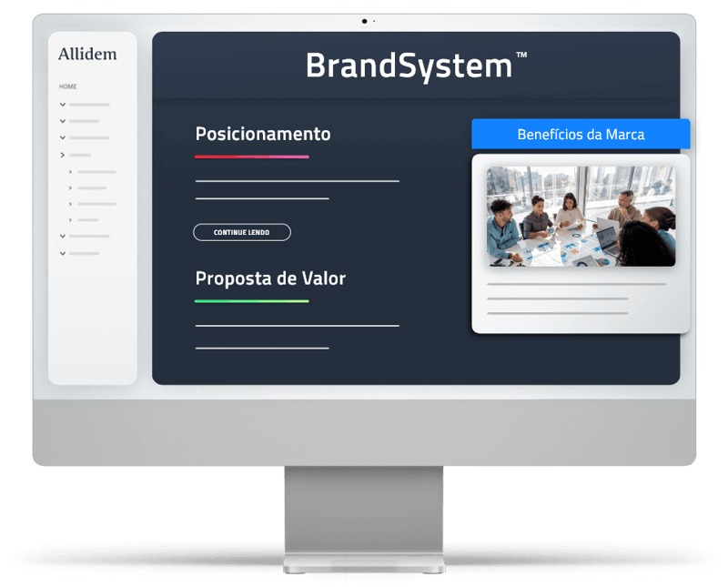 BrandSystem a plataforma de marca em um computador moderno