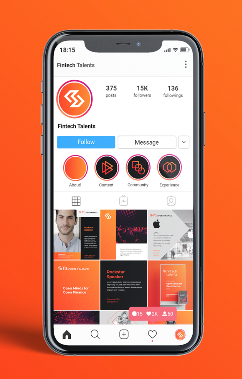 Celular com o instagram da fintech talents Celular com o instagram da fintech talents