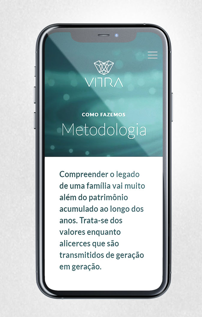 Celular com a metodologia da vitra, compreender o legado de uma família vai muito além do pratimônio