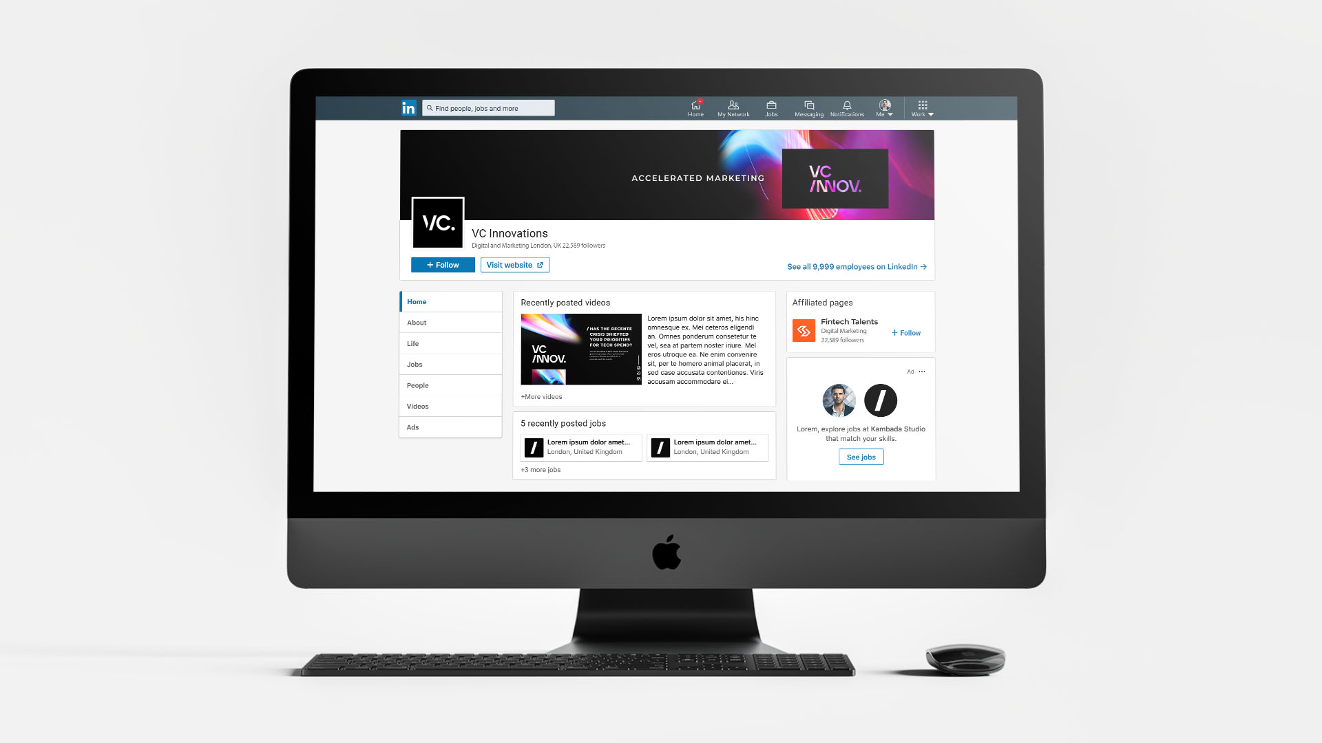 IMAC com o linkedin da VC Innovations após o reposicionamento IMAC com o linkedin da VC Innovations após o reposicionamento