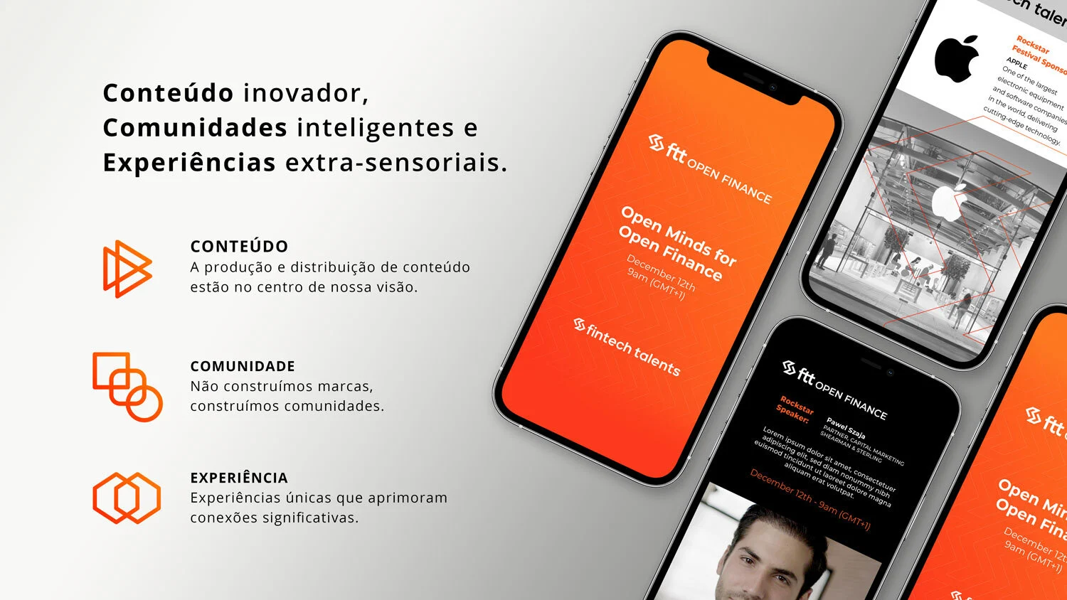 Pilares da marca, conteúdo, comunidade e experiência Pilares da marca, conteúdo, comunidade e experiência